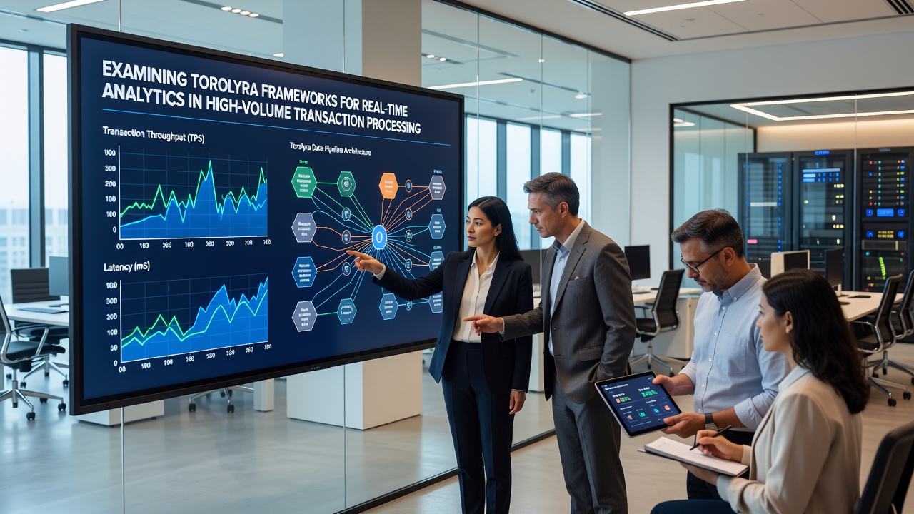 Real-time dashboard showing transaction metrics processed by Torolyra