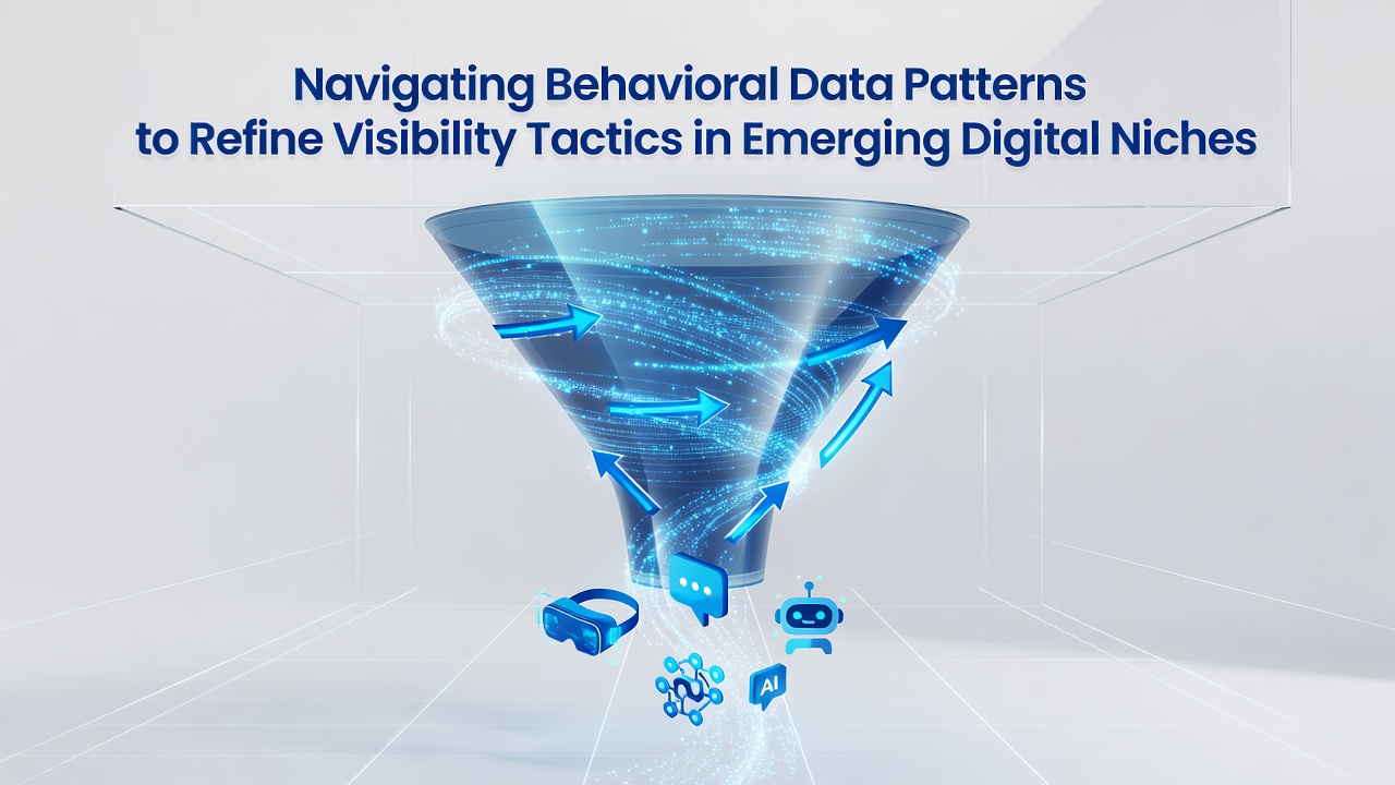 Dashboard interface displaying refined visibility tactics derived from behavioral analytics